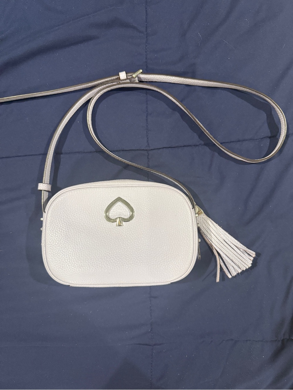 Kate Spade Light Purple Leather Crossbody Bag with Tassel